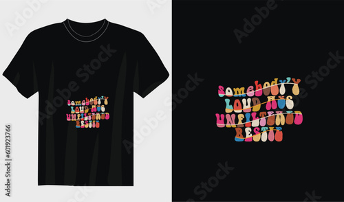 happ camper redtro wavy t-shirt and tedtro wavy design