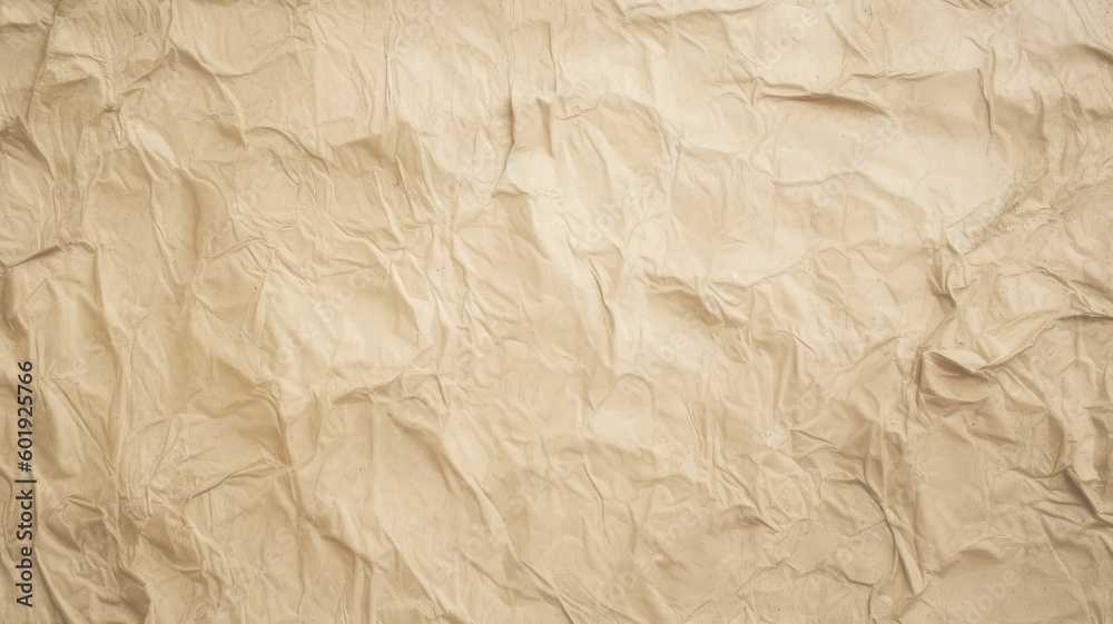wrinkled paper background. Generative AI