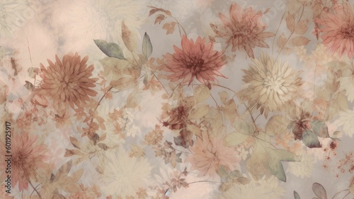 floral pattern background. Generative AI