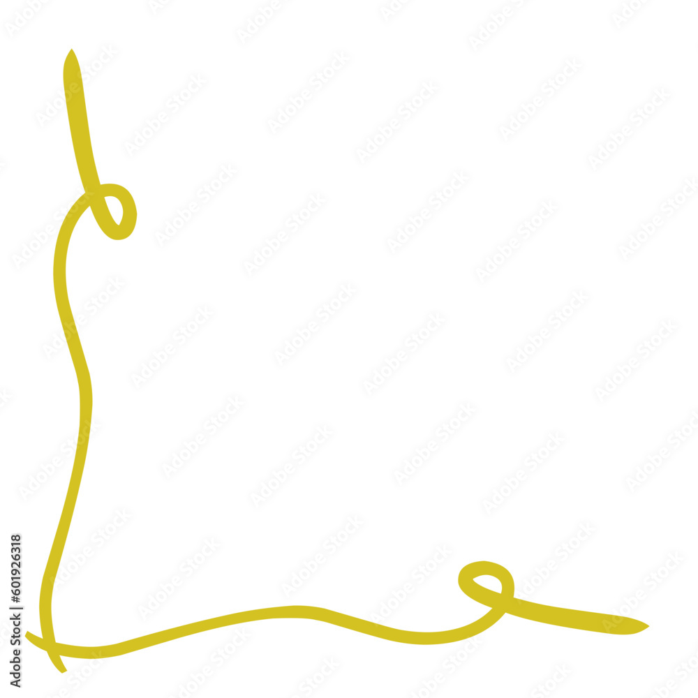 Hand Drawn Golden Corner Border Decoration Hand Drawn Golden Corner Border Decoration