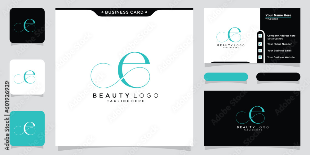 Initial letter E luxury Logo design Vector Stock Vector | Adobe Stock
