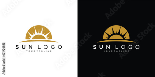 Sun logo design vector template Icon symbol Illustration