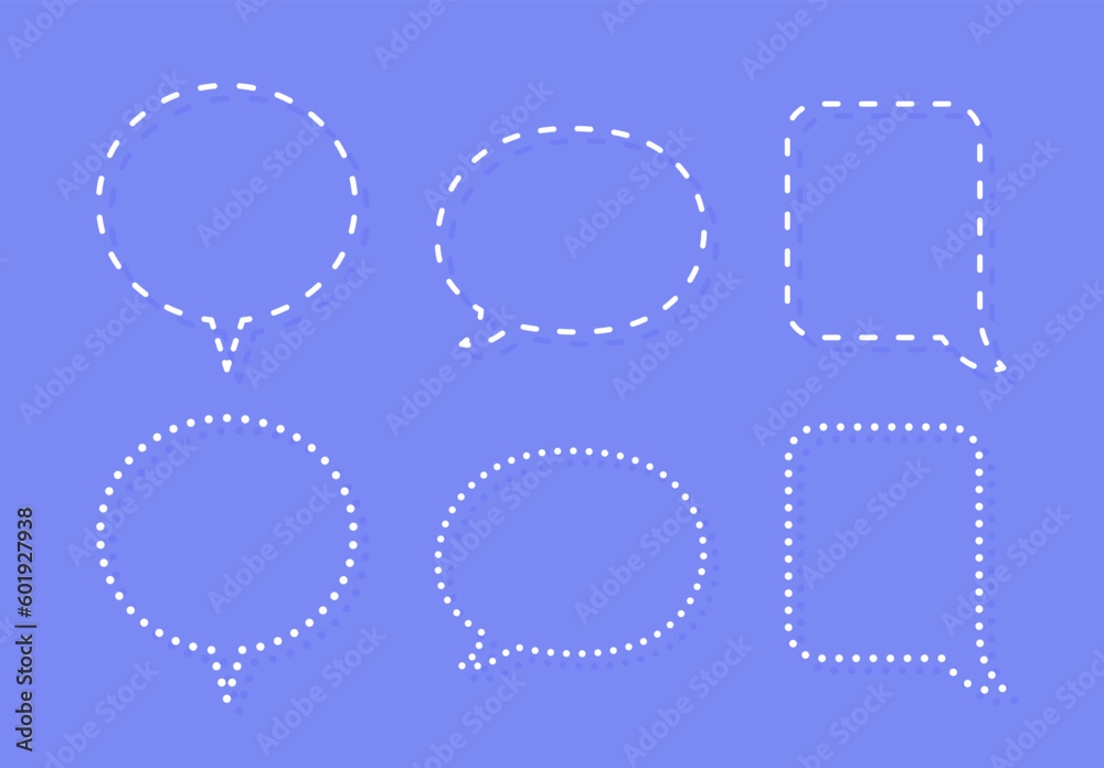 White speech bubble element collection, Vector text box, Empty space speech bubble. White speech bubble element collection, Vector text box, Empty space speech bubble.