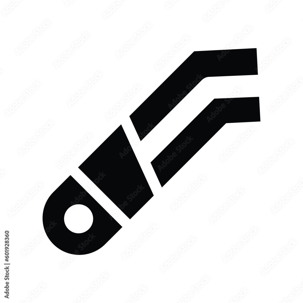 tweezers glyph icon illustration vector graphic
