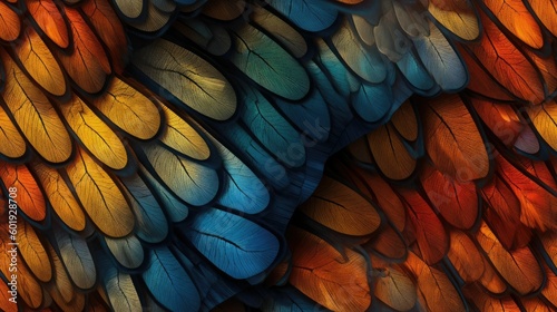 seamless close-up view of butterfly wing texture background texture, tile, 8K, generative ai © Perfect PNG