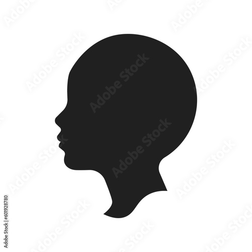 boy side face silhouette kid