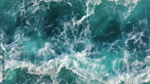 seamless overhead view of ocean waves at high tide background texture, tile, 8K, generative ai