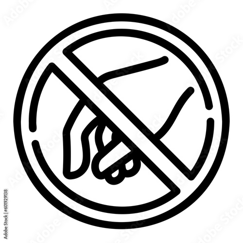 no touch Line Icon