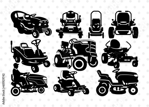 Riding Mower Silhouette, Riding Mower SVG, Lawn Mower Svg, Zero Turn Mower Svg, Landscaping Svg, Riding Mower Bundle, SB00870