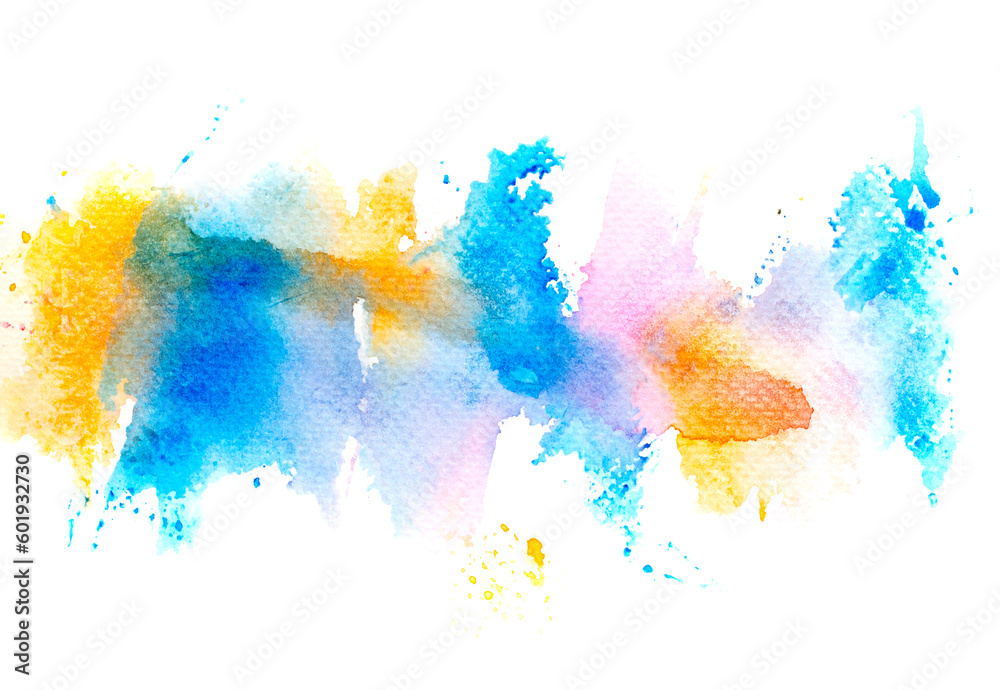 watercolor isolated on white.