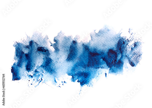 blue watercolor ink.