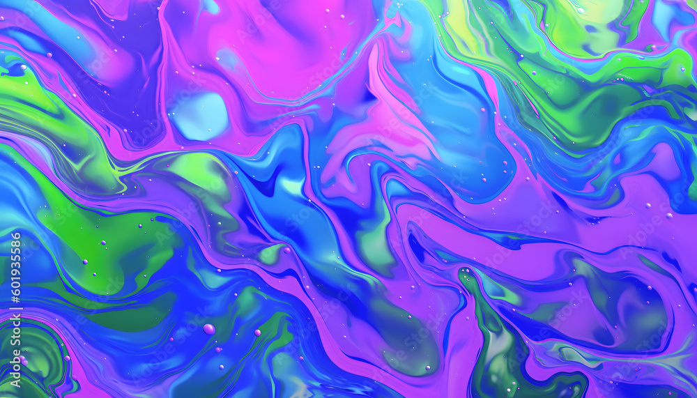 Explosive Liquid Art, Abstract Ink Splash Painting with Vibrant Colors and Wispy Cloud Effects