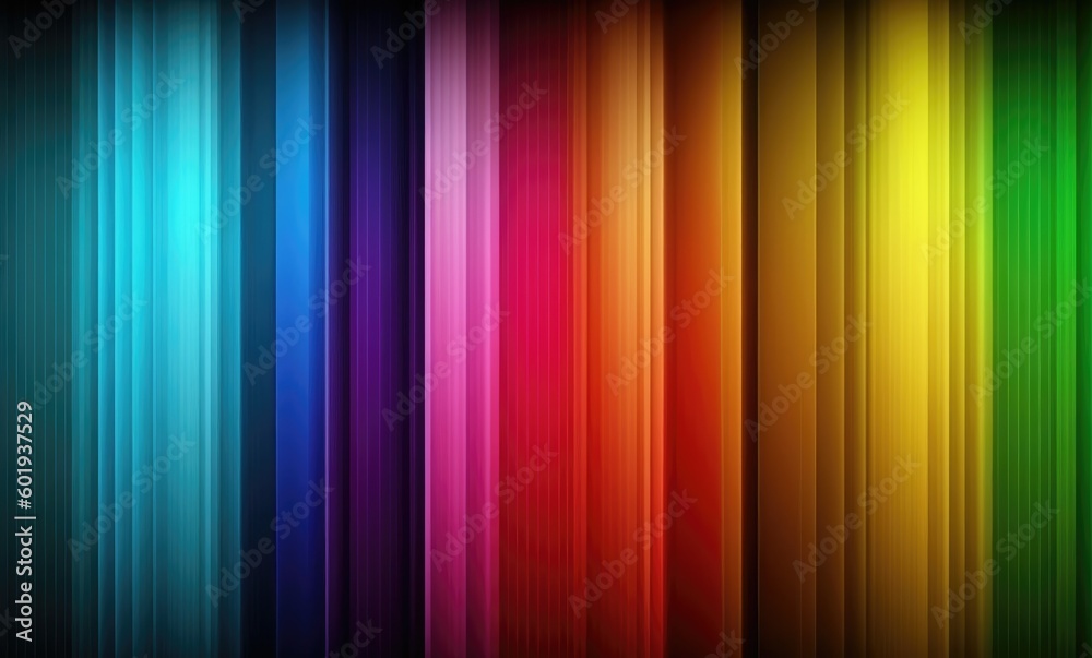 some colorful stripes on a black background Generative AI