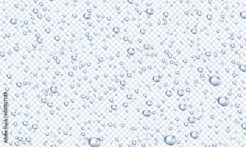Realistic rain, water drops on window, vapor backdrop. Fresh cool texture, condensation, splash on glass, clear wet droplets, morning dew, pure condensate liquid. Vector isolated background