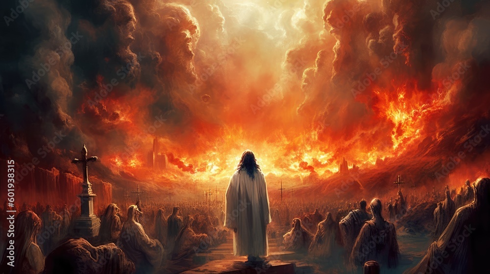 custom made wallpaper toronto digitalThe explosion is caused by a massive, fiery inferno that engulfs the sky, with flames and smoke billowing upwards Generative AI