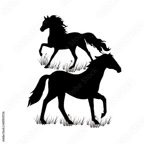 horse silhouette vector