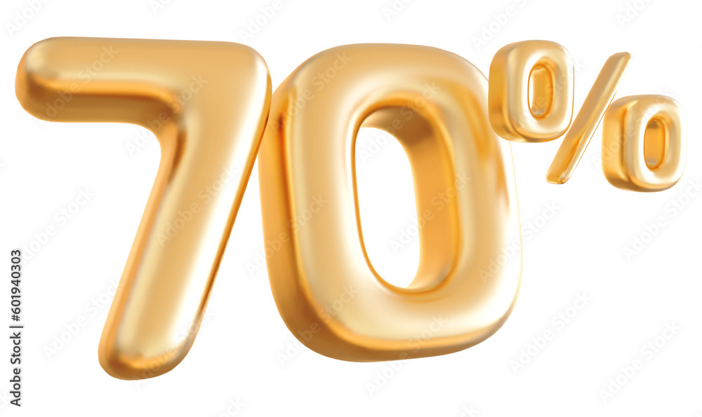 70 Number Percent gold 3d 70 Number Percent gold 3d