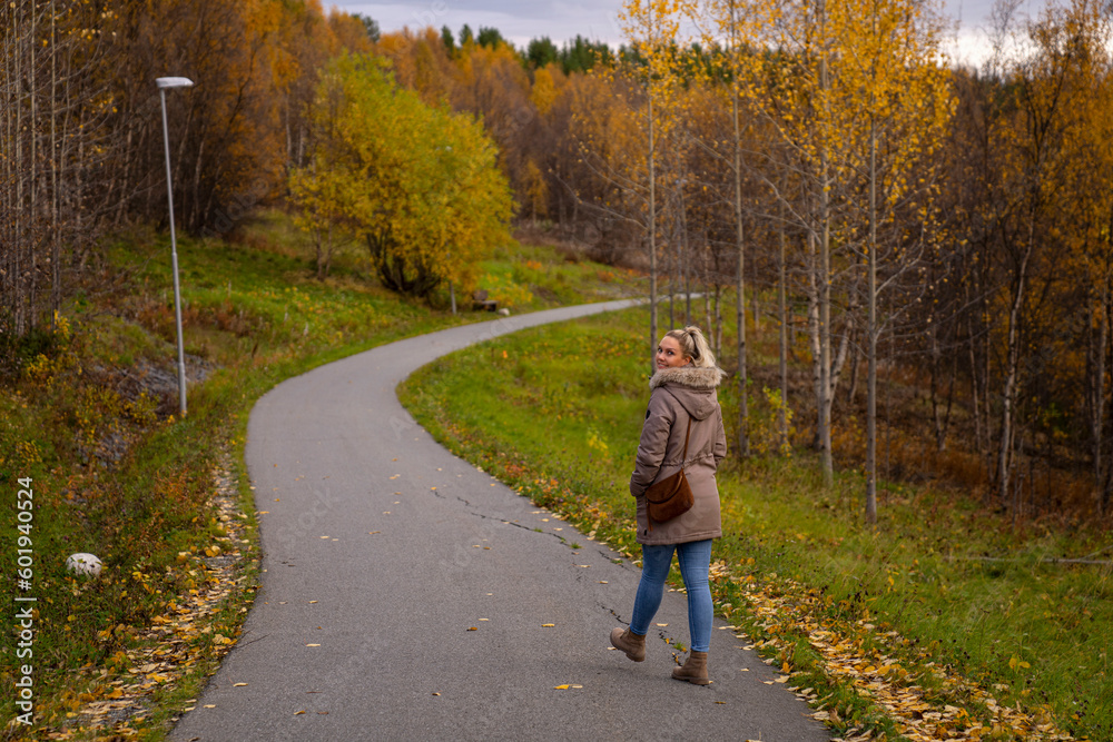 Fototapeta premium A german girl in Alta Norway