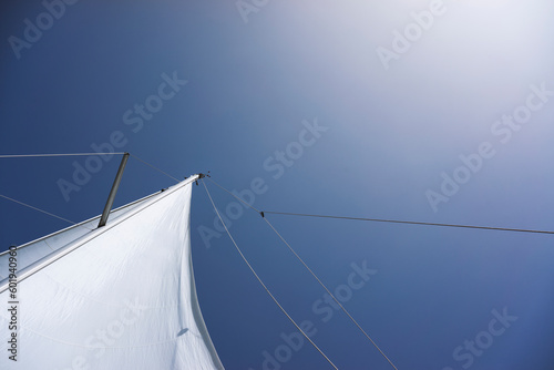 Mainsail shot from directly below