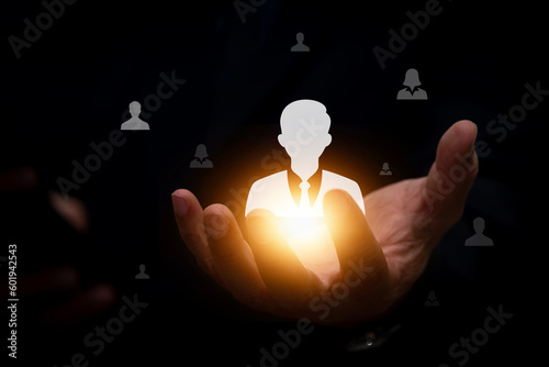 Quadro em tela Customer Service and Patron Retention, Personal Customer, Employee Care, CRM, So