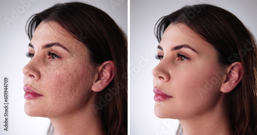 Before After Young Girl Face Wrinkle