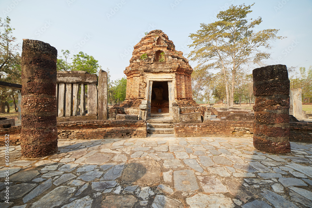Wat Chethuphon in the historic city of Sukhothai, Thailand, regarded as the first capital of Siam