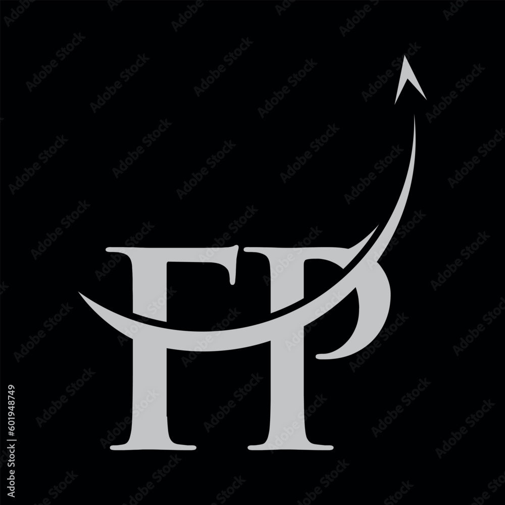 Alphabet FP or PF illustration of a black and white background Alphabet FP or PF illustration of a black and white background