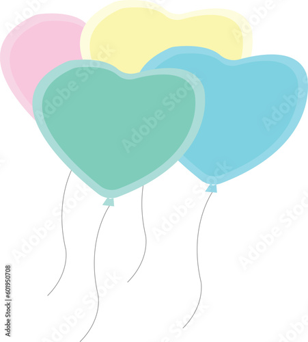 Colorful transparent balls, pastel tones