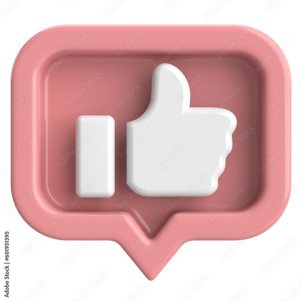Like button. Like icon. 3D illustration. Like button. Like icon. 3D illustration.