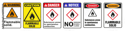 Hazard signs, combustible materials if liquid enters.
