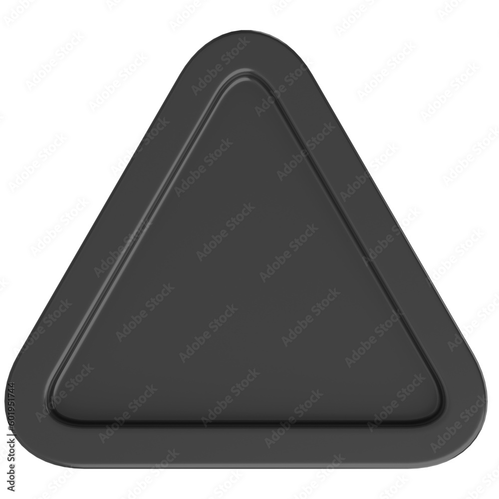 Triangle sign. Empty sign. 3D illustration. Triangle sign. Empty sign. 3D illustration.