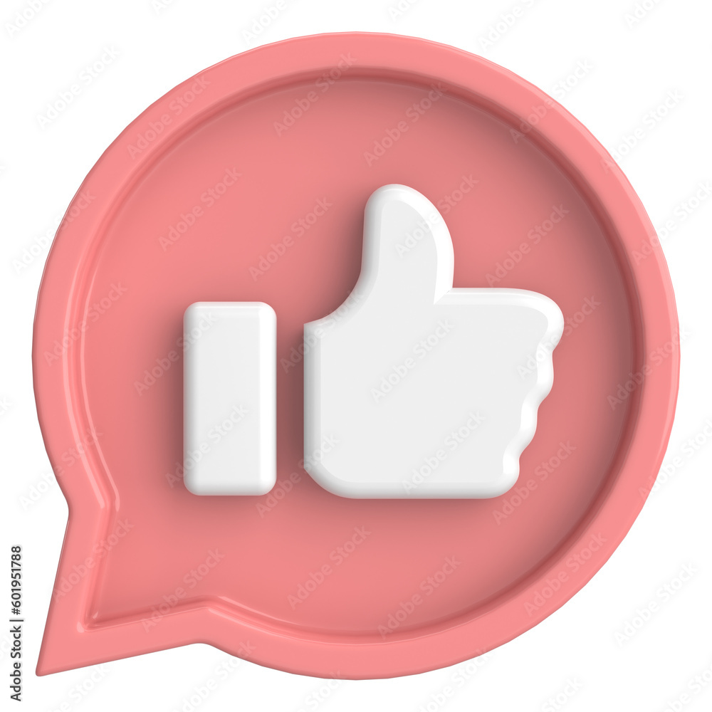Like button. Like icon. 3D illustration. Like button. Like icon. 3D illustration.
