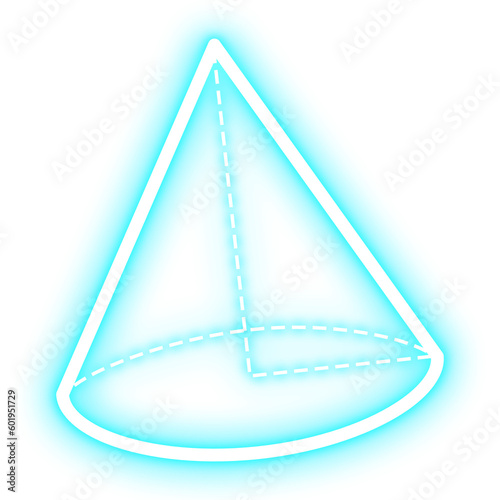 cone line blue neon