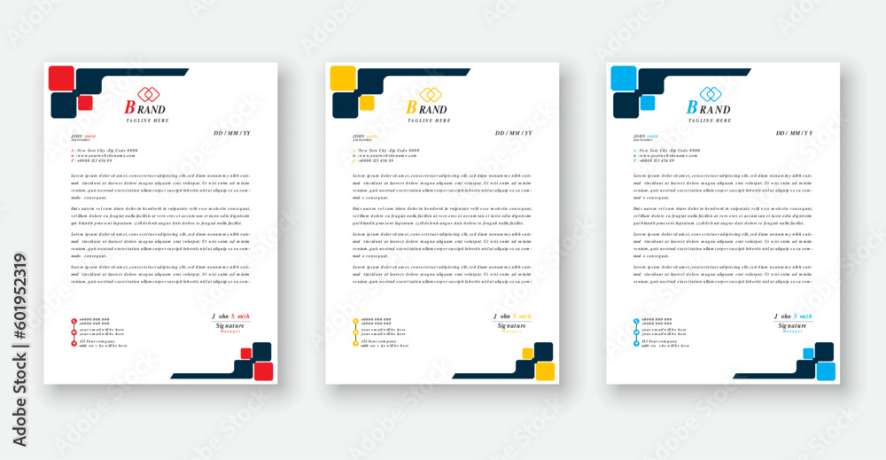 Modern creative clean business letterhead design
template corporate letterhead vector illustration.