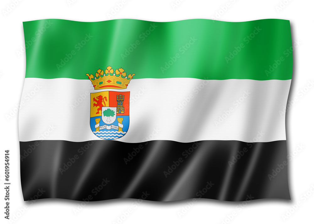 Naklejka premium Extramadura province flag, Spain