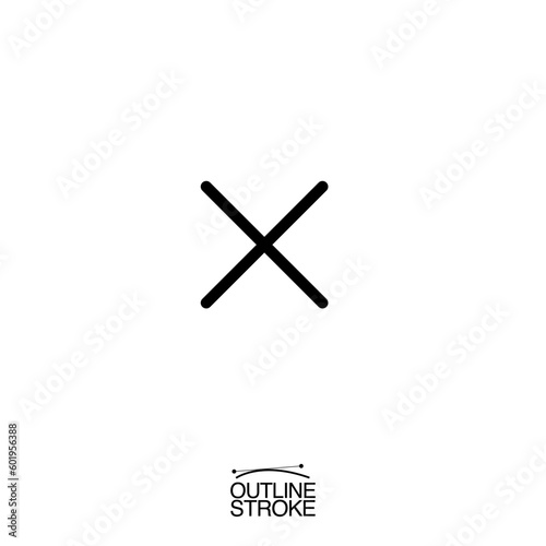 multiply icon outline editable stroke vector illustration eps