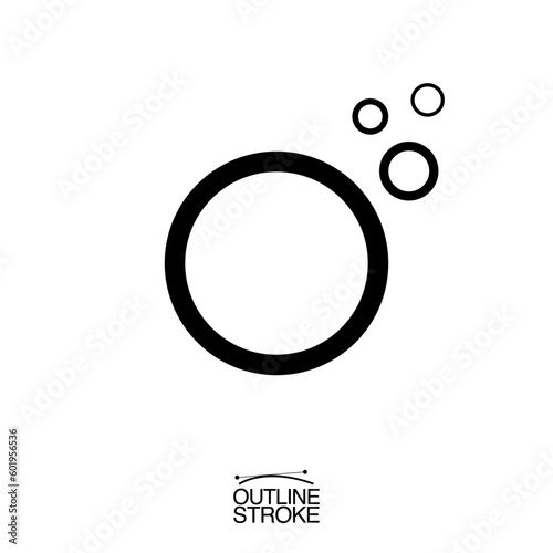 air bubble icon outline editable stroke vector illustration eps