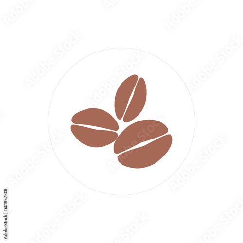 coffee beans on white background