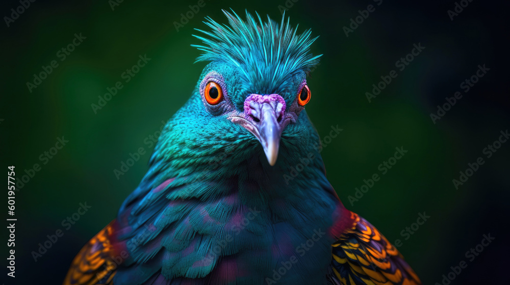 Fototapeta premium Nicobar Pigeon. Generative AI