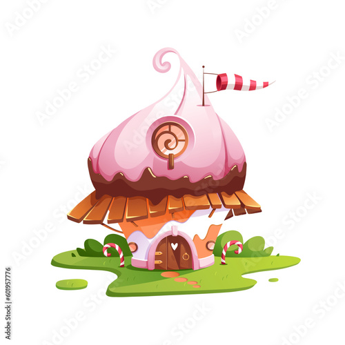 Pink House In The Form Of A Cupcake