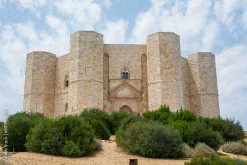Octagonal castle Castel del Monte - UNESCO World Heritage site, Puglia, Italy photo