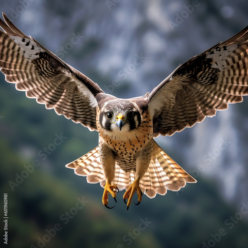 The peregrine falcon is a stunningly fast and agile bird in flight.
