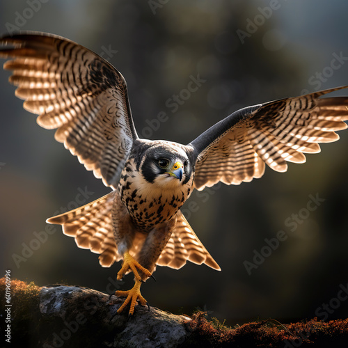 The peregrine falcon is a stunningly fast and agile bird in flight.