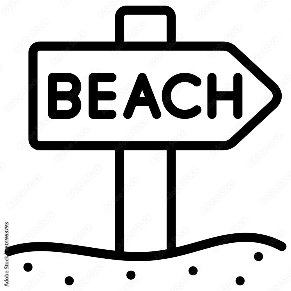 signboard icon illustration design with outline signboard icon illustration design with outline