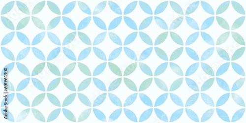 Japanese motif watercolor background. Seamless pattern.Vector. 水彩和風パターン
