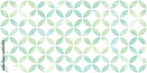 Japanese motif watercolor background. Seamless pattern.Vector. 水彩和風パターン
