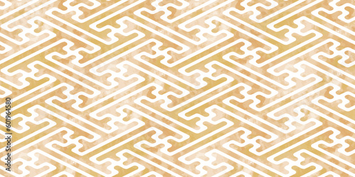 Japanese motif watercolor background. Seamless pattern.Vector. 水彩和風パターン
