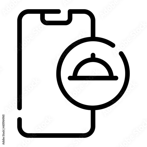 food delivery line icon