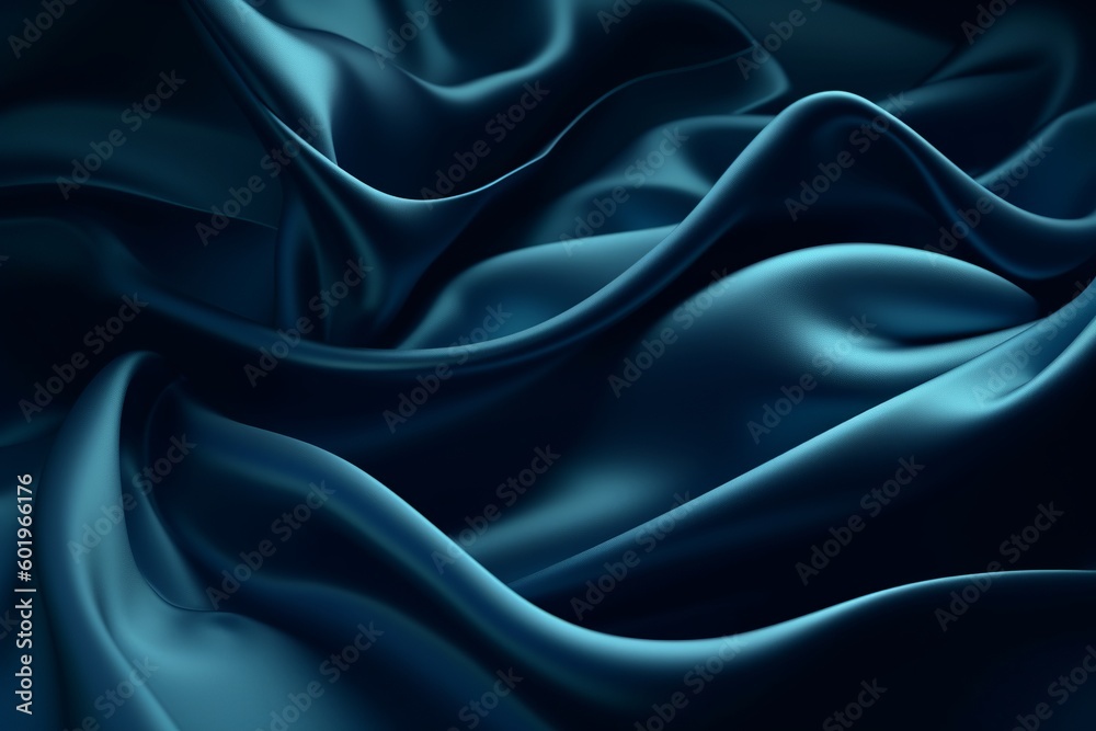 Fototapeta premium dark blue silk background from generative ai