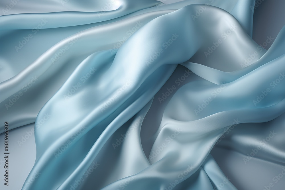 ligh blue silk background from generative ai ligh blue silk background from generative ai